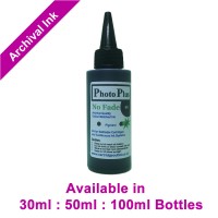 PhotoPlus Black Archival Pigment Ink Compatible with HP printers - 30ml, 50ml & 100ml.