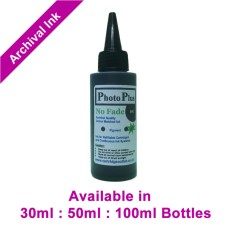 PhotoPlus Black Archival Pigment Ink Compatible with HP printers - 30ml, 50ml & 100ml.