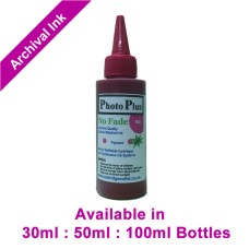 PhotoPlus Magenta Archival Pigment Ink Compatible with HP printers - 30ml, 50ml & 100ml.