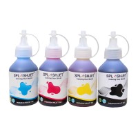 4 Colour Set of SplashJet Dye Inks for Brother Printers in 70ml or 100ml Bottles