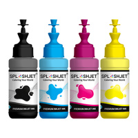 4 Bottle set of CMYK Dye Sublimation Ink for Epson EcoTank Printers using 664 Series Inks.