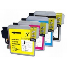 Compatible Cartridge Set for Brother LC980/985/1100 Cartridge Set - CMYK.