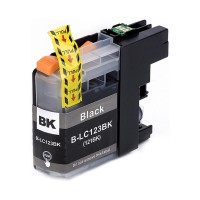 Black Compatible Ink Cartridge to replace a Brother LC123 Ink Cartridge.