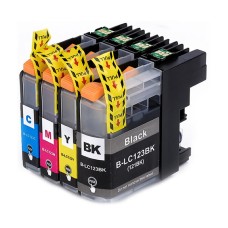 Compatible Cartridge Set for Brother LC123, 4 Cartridge Set.
