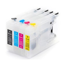 Empty Refillable Cartridge Set For Brother LC1240 Cartridges. Empty Refillable Cartridge Set For Brother LC1240 Cartridges.