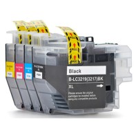 Compatible Cartridge Set for Brother LC3217 and LC3219 4 Cartridge Set - CMYK. Compatible Cartridge Set for Brother LC3217 and LC3219 4 Cartridge Set - CMYK.