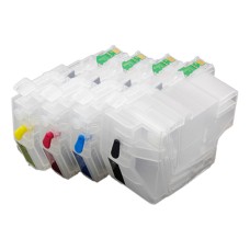 Refillable Cartridge Set Compatible with Brother LC3217 & LC3219 Series Cartridges. Refillable Cartridge Set Compatible with Brother LC3217 & LC3219 Series Cartridges.