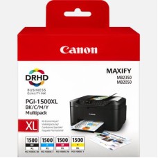 Genuine Cartridges for Canon PGI-1500 XL BK/C/M/Y set of 4 Ink Cartridges. Genuine Cartridges for Canon PGI-1500 XL BK/C/M/Y set of 4 Ink Cartridges.
