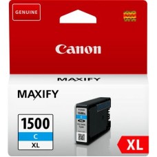 Genuine Cartridge for Canon PGI-1500 XLC High Capacity Cyan Ink Cartridge.