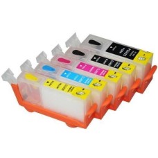 Refillable Cartridges for Canon PGI-525 & CLI-525 Cartridges - 5 Cartridge Set. Refillable Cartridges for Canon PGI-525 & CLI-525 Cartridges - 5 Cartridge Set.