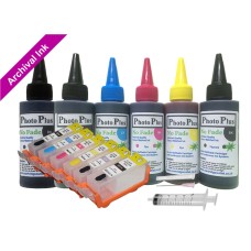 Refillable Cartridge Kit for Canon PGI-525-CLI-526, 6xCartridge Set with PhotoPlus Archival Ink. Refillable Cartridge Kit for Canon PGI-525-CLI-526, 6xCartridge Set with PhotoPlus Archival Ink.