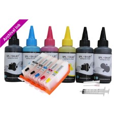 Refillable Cartridge Kit for Canon PGI-550-CLI-551, 6 x Cartridge Set with SplashJet Ink.