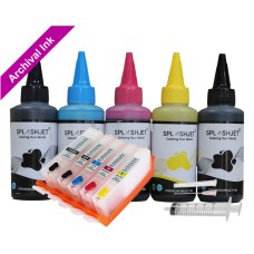 Refillable Cartridge Kit for Canon PGI-550-CLI-551, 5 x Cartridge Set with SplashJet Ink.