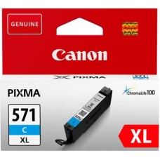 Genuine Cartridge for Canon CLI-571 XL High Capacity Cyan Ink Cartridge.