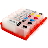 Refillable Cartridges for Canon PGI-570 & CLI-571 Cartridges - 6 Cartridge Set.