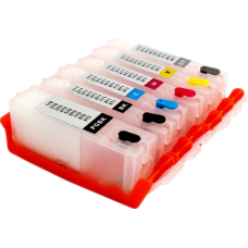 Refillable Cartridges for Canon PGI-570 & CLI-571 Cartridges - 6 Cartridge Set.