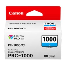 Genuine Cartridge for Canon PFI-1000C Cyan Ink Cartridge. Genuine Cartridge for Canon PFI-1000C Cyan Ink Cartridge.