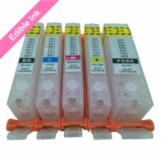 PGI-580 - CLI-581 Refillable Edible Ink Cartridge Set With Edible Ink Options