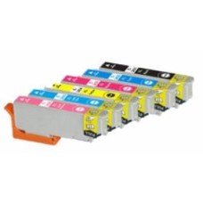 A set of pre-filled Epson Compatible T2438 dye sublimation ink cartridges.