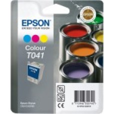 Epson Branded T041 Tri-Colour Ink Cartridge. Epson Branded T041 Tri-Colour Ink Cartridge.