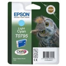 Epson Branded T0795 Light Cyan Ink Cartridge. Epson Branded T0795 Light Cyan Ink Cartridge.