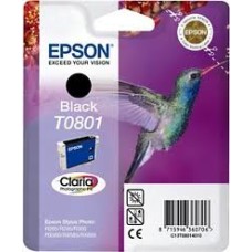Epson Branded T0801 Black Ink Cartridge. Epson Branded T0801 Black Ink Cartridge.