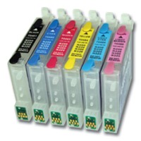 Epson Compatible T0487 Empty Refillable Cartridge Set. Epson Compatible T0487 Empty Refillable Cartridge Set.