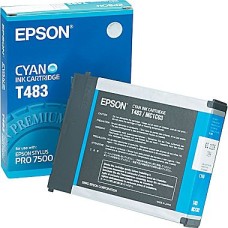 Epson Wide Format T483 Cyan Ink Cartridge. Epson Wide Format T483 Cyan Ink Cartridge.
