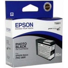 Epson Wide Format T5801 Photo Black Ink Cartridge. Epson Wide Format T5801 Photo Black Ink Cartridge.