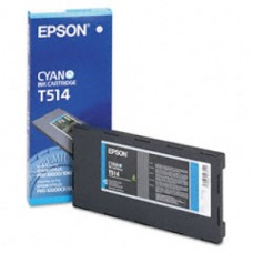 Epson Wide Format T514 Cyan Ink Cartridge.