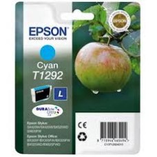 Epson Branded T1292 Cyan Ink Cartridge.