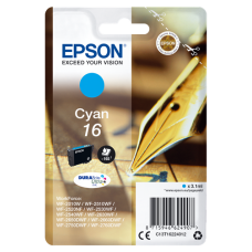 Epson Branded T1622 Cyan Ink Cartridge.