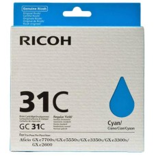 Ricoh GC31C Genuine Ink Cartridge Cyan. Ricoh GC31C Genuine Ink Cartridge Cyan.