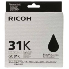 Ricoh GC31K Genuine Ink Cartridge Black. Ricoh GC31K Genuine Ink Cartridge Black.