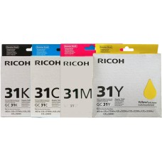 Ricoh Genuine GC31 Ink Cartridge Set. Ricoh Genuine GC31 Ink Cartridge Set.