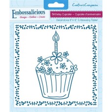 Embossalicious 6 x 6'' Embossing Folder - Birthday Cupcake. Embossalicious 6 x 6'' Embossing Folder - Birthday Cupcake.