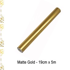 Toner Reactive Foil Roll,19cm x 5 Meter in Matte Gold - HobbyPrint®