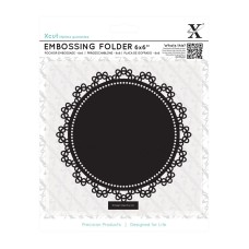 Xcut 6 x 6'' Embossing Folder - Lace Circle.