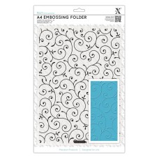 Xcut A4 Embossing Folder - Delicate Flourishes.