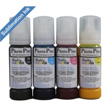 PhotoPlus 4 Colour set of 70ml Sublimation Ink for Epson Ecotank Printers PhotoPlus 4 Colour set of 70ml Sublimation Ink for Epson Ecotank Printers