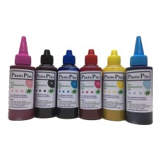 600ml Epson Compatible Dye Sublimation Ink, 100ml each of Bk,C,M,Y, LC, LM - PhotoPlus Brand.