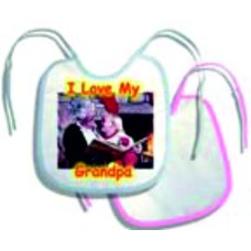 Baby Bib with Blue Trim for Dye Sublimation Printing Baby Bib with Blue Trim for Dye Sublimation Printing