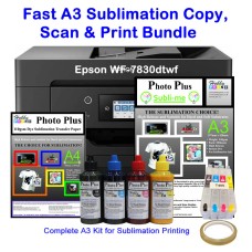 A3+ Multi Function Sublimation Printer Bundle, Epson WF-7830 & HobbyPrint® Kit, With Support A3+ Multi Function Sublimation Printer Bundle, Epson WF-7830 & HobbyPrint® Kit, With Support