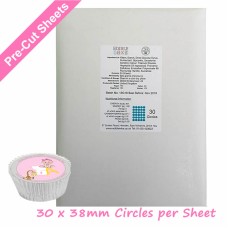 24 x A4 Printable Edible Icing Sheets with 30 Pre-cut 38mm Circles per Sheet 24 x A4 Printable Edible Icing Sheets with 30 Pre-cut 38mm Circles per Sheet