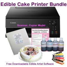 Edible A4 Printer Bundle, Canon TS6350, Refillable Cartridges, edible ink & Icing Sheets.