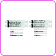 Pack of 4 x 10ml syringes and small needles