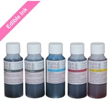 250ml Bottled Edible Ink for Canon Printers - 5 x 50ml Set of CMYKK. 250ml Bottled Edible Ink for Canon Printers - 5 x 50ml Set of CMYKK.