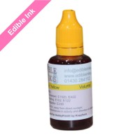 30ml Bottle of Yellow Edible Ink for Canon Printers. 30ml Bottle of Yellow Edible Ink for Canon Printers.
