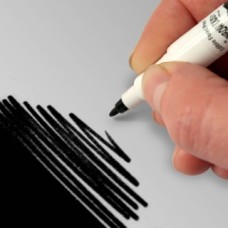 Food Art Pen - Black, with a fine and a broad nib. - 2 pens in 1.