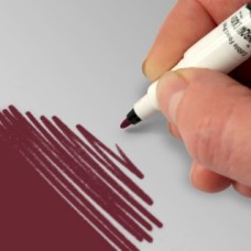 Food Art Pen - Burgundy, with a fine and a broad nib. - 2 pens in 1.